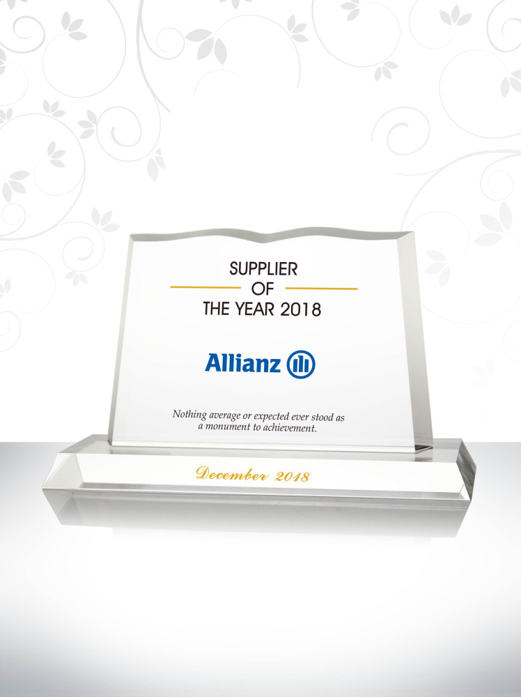 Best Supplier Award Plaque