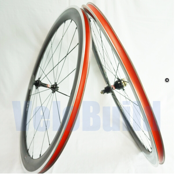 VB-RA-50-23 50mm Deep Carbon Clinchers with Alloy Brake Surface 23mm Wide