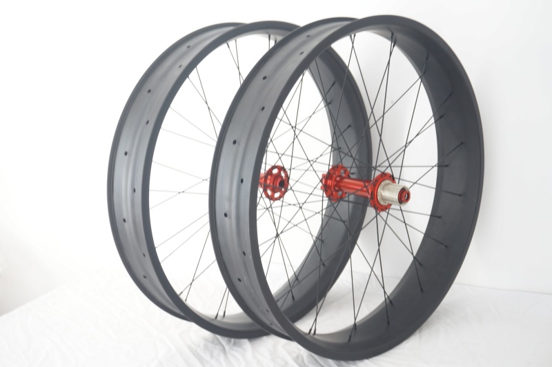 Carbon fiber fat bike wheel set snow bike wheel set width 80mm &amp;100mm