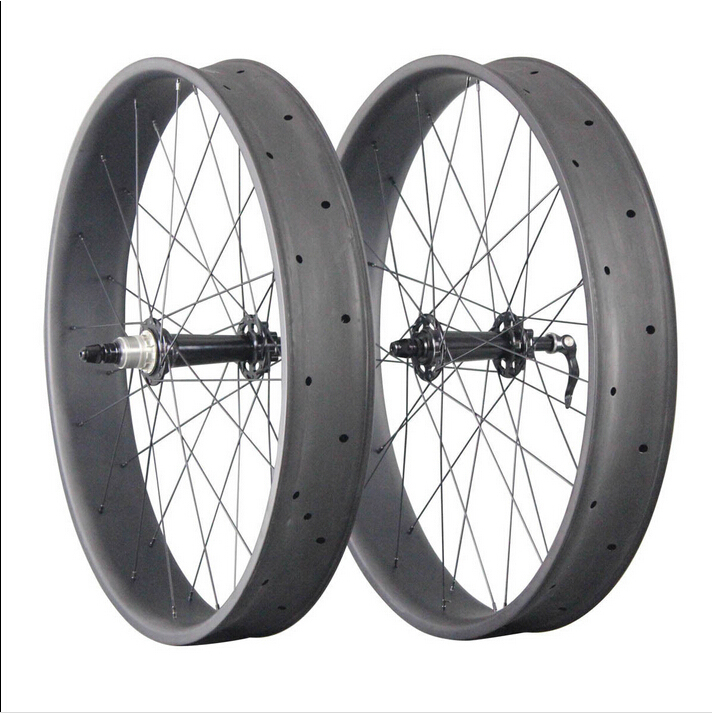 Carbon fiber fat bike wheel set snow bike wheel set width 80mm &amp;100mm