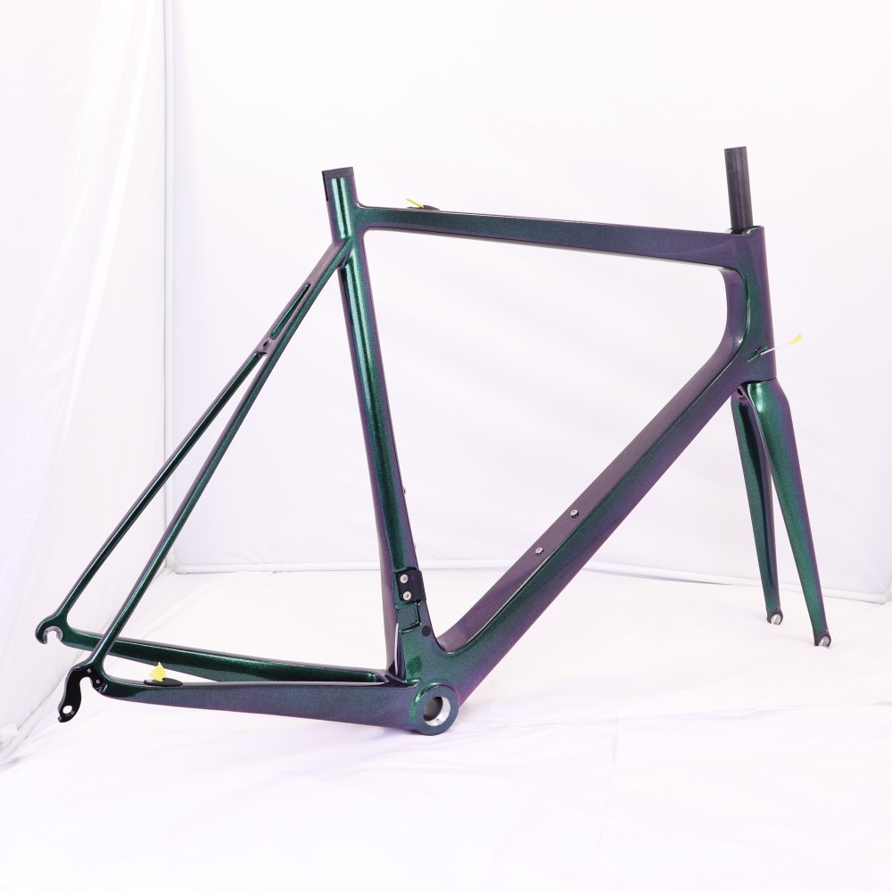 VB-R-077 chameleon green paint light carbon bike frame