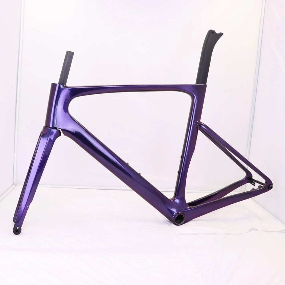 2020 Purple Chameleon Paint Carbon Road Disc Frame VB-R-099 Hidden