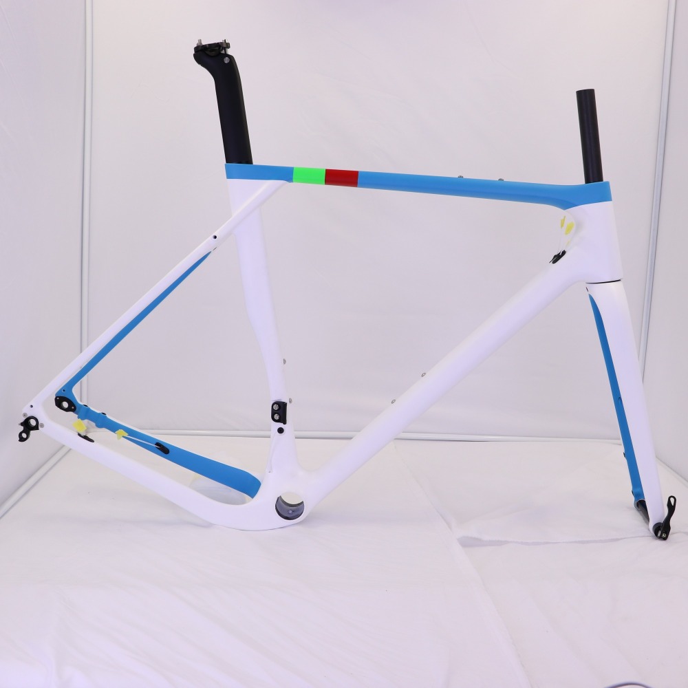 Red Color Disc Brake Carbon Gravel Bike Frame