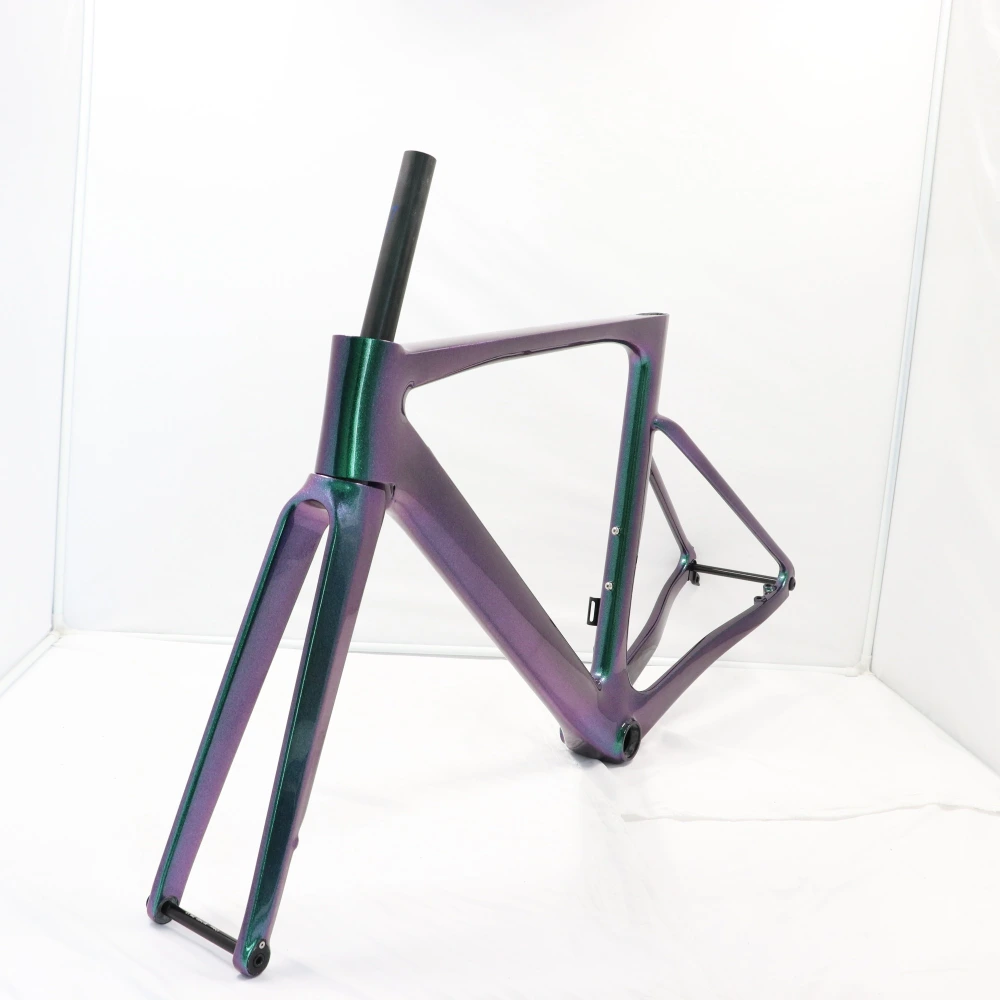 Chameleon Green Purple Shifting VB R-099 Aero Carbon Frame Road