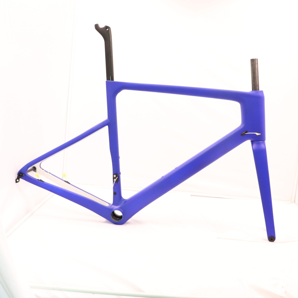 VB-R-086 blue&white paintings, full carbon fiber road bicycle frame