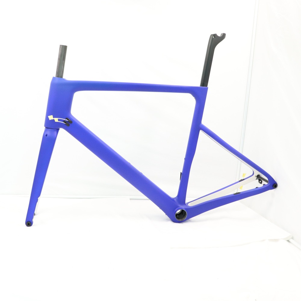 VB-R-086 blue&white paintings, full carbon fiber road bicycle frame