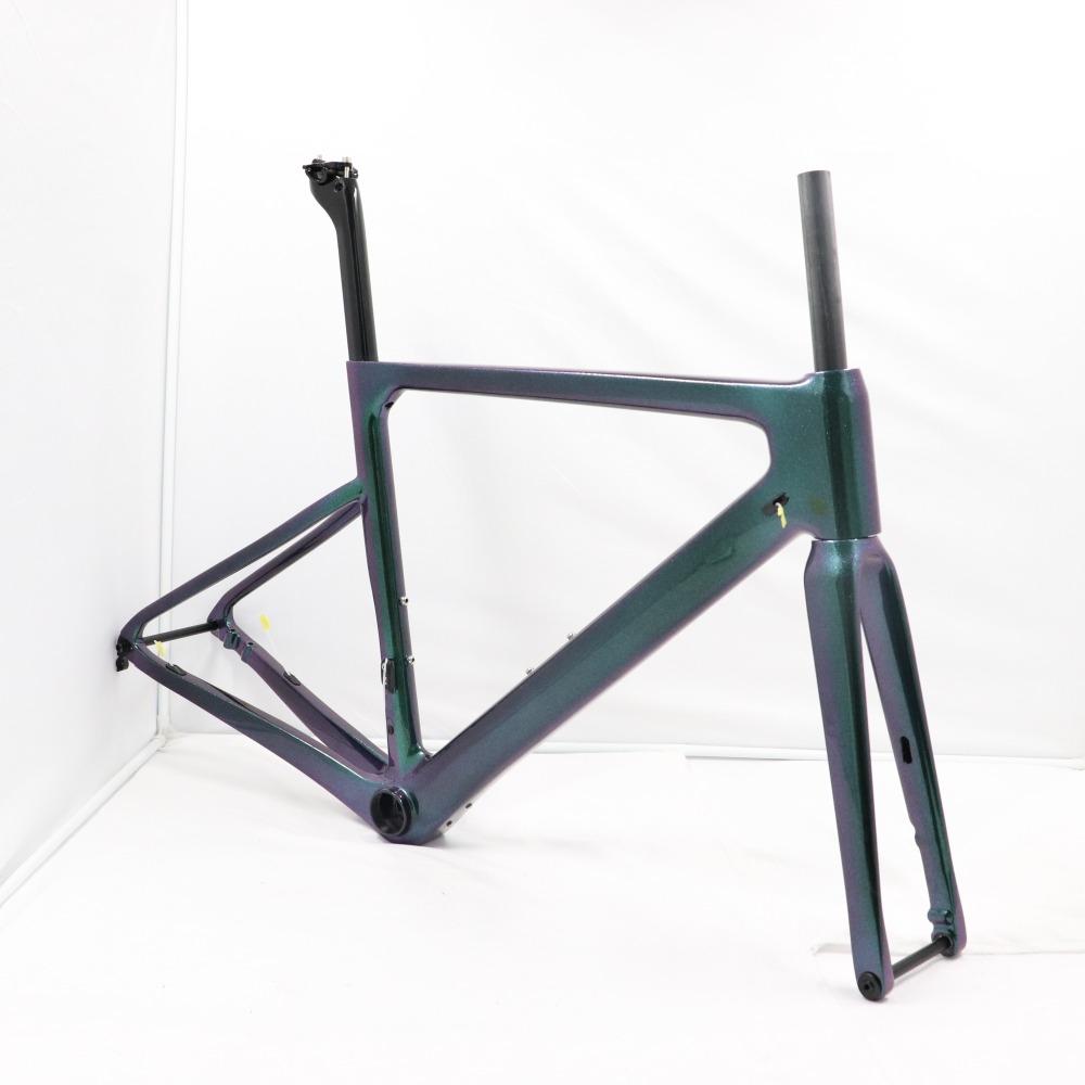 Velobuild R-086 Carbon Road Bike Frame Chameleon Green & Purple Paint