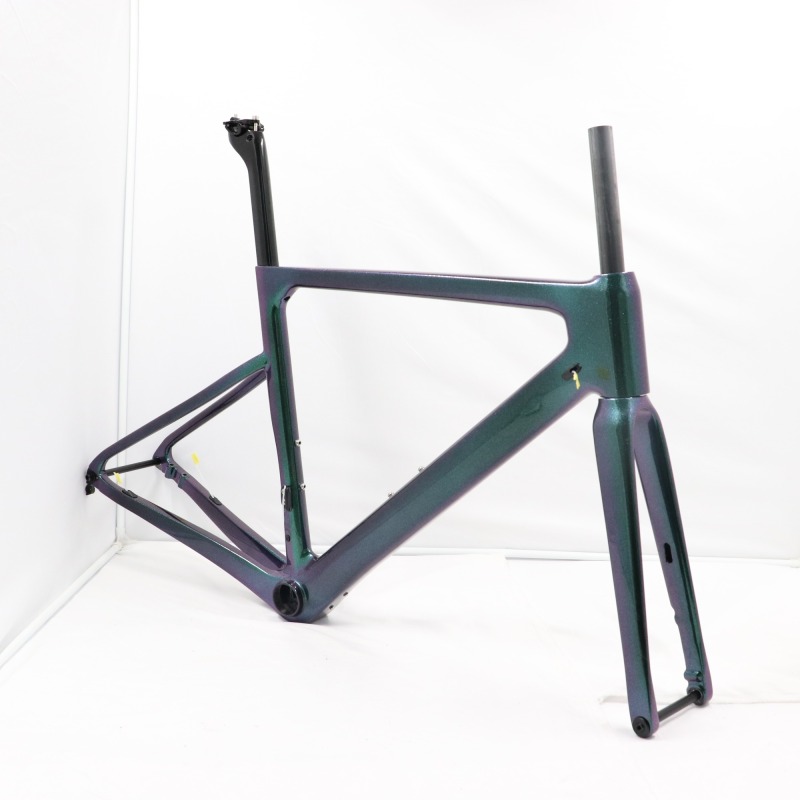 Velobuild R-086 Carbon Road Bike Frame Chameleon Green &amp; Purple Paint