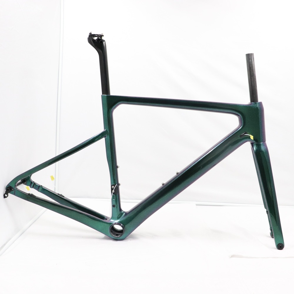 Velobuild R-086 Carbon Road Bike Frame Chameleon Green & Purple Paint