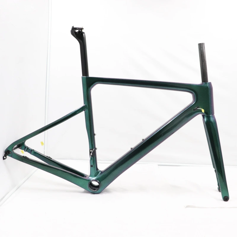 Velobuild R-086 Carbon Road Bike Frame Chameleon Green &amp; Purple Paint