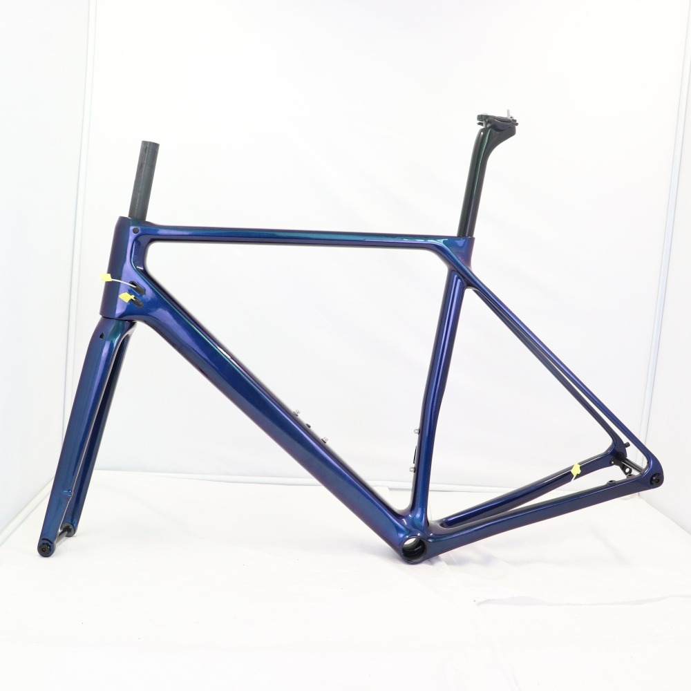 VB-R-066 custom paint chameleon blue& purpel disc brake road bike frame