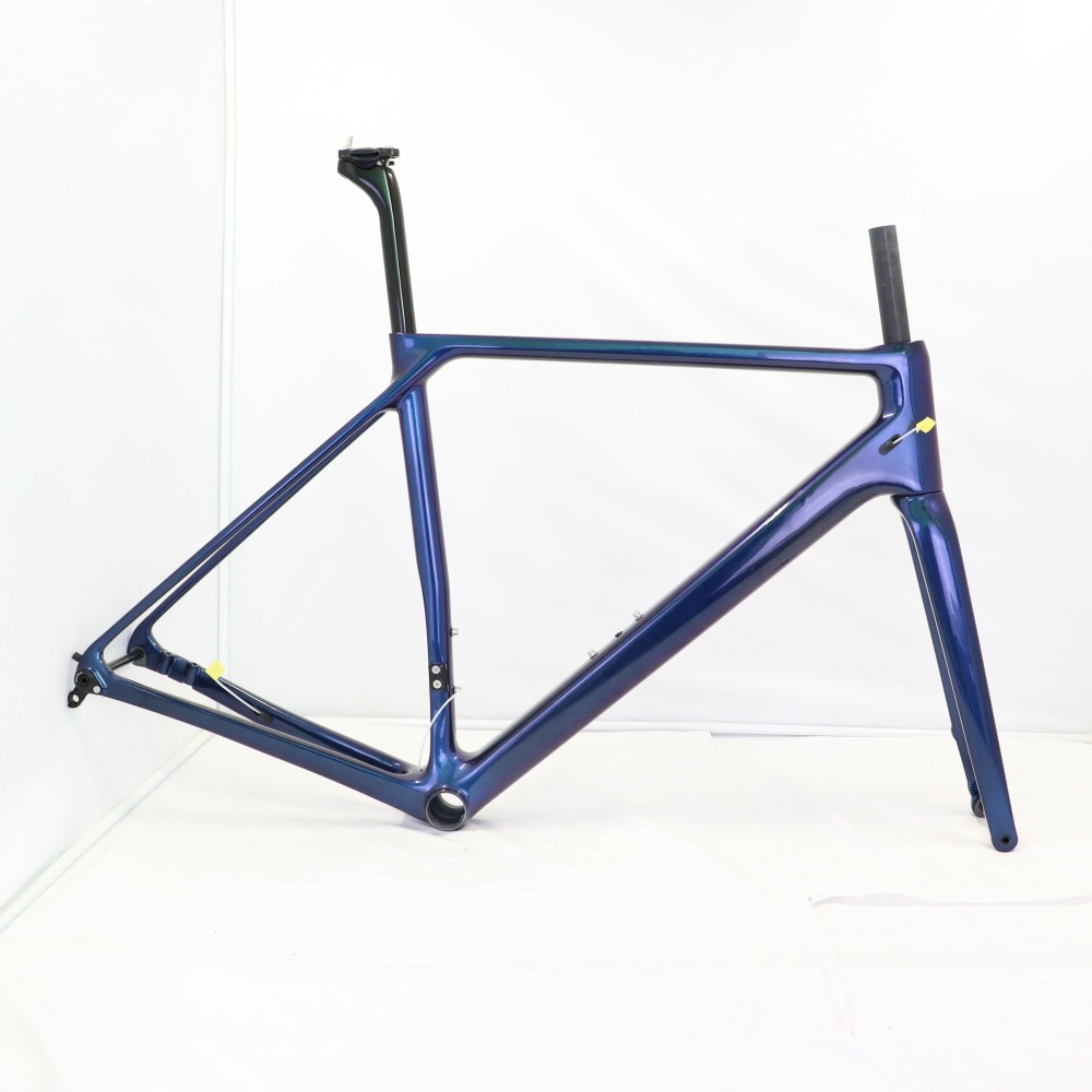 VB-R-066 custom paint chameleon blue& purpel disc brake road bike frame