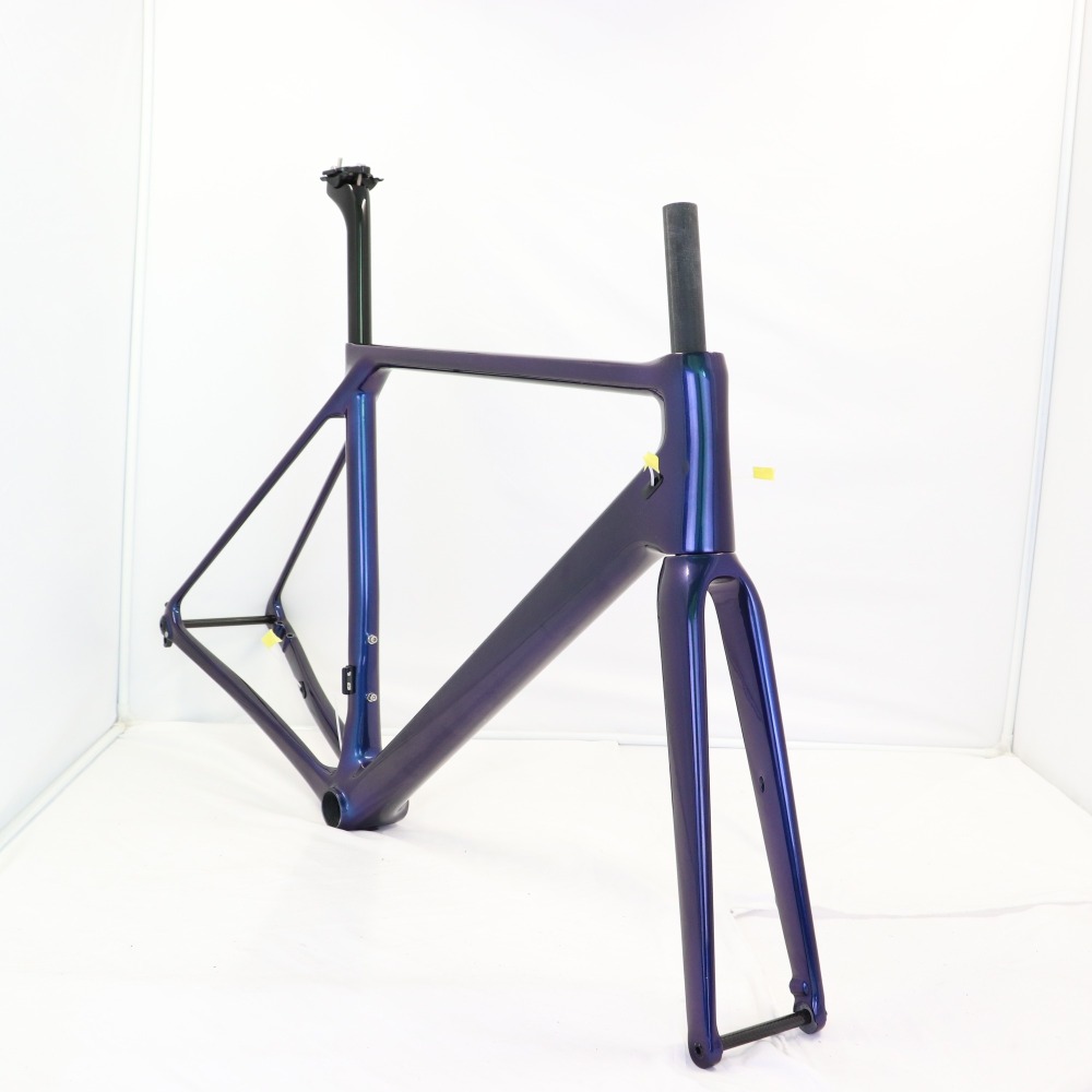 VB-R-066 custom paint chameleon blue& purpel disc brake road bike frame
