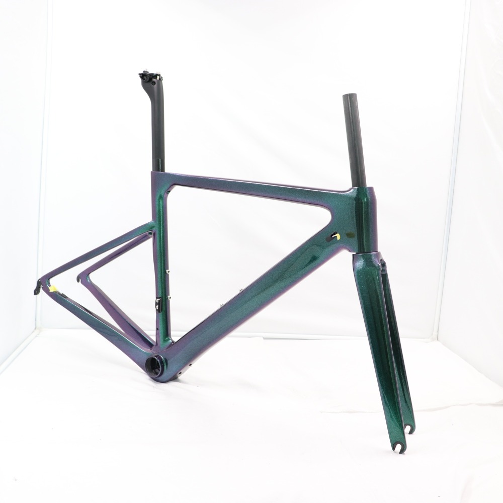 VB-R-086 V Brake Carbon Road Bike Frame Green Chameleon