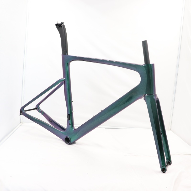 VB-R-099 Chameleon Paint Green&amp; Purple Carbon Bike Frameset