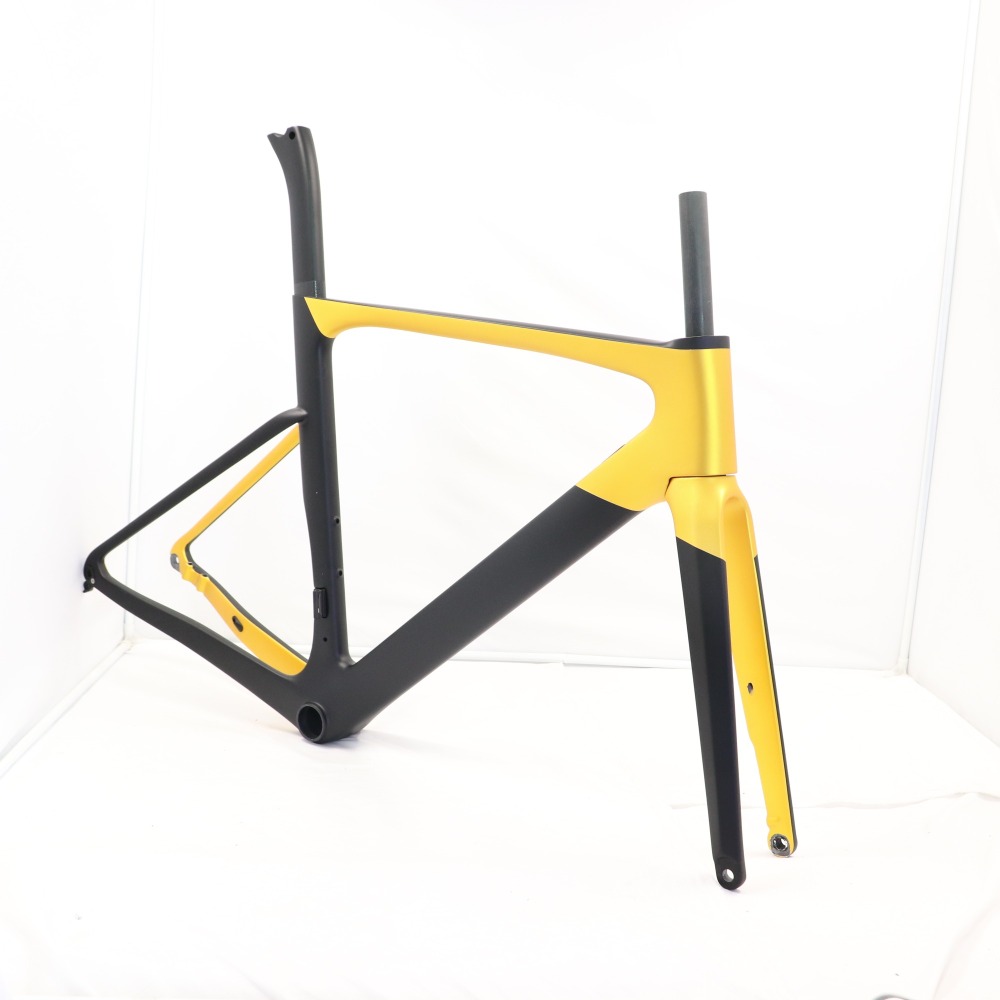 VB-R-099 Custom Paint Aero Road Carbon Bike Frame Gold Color