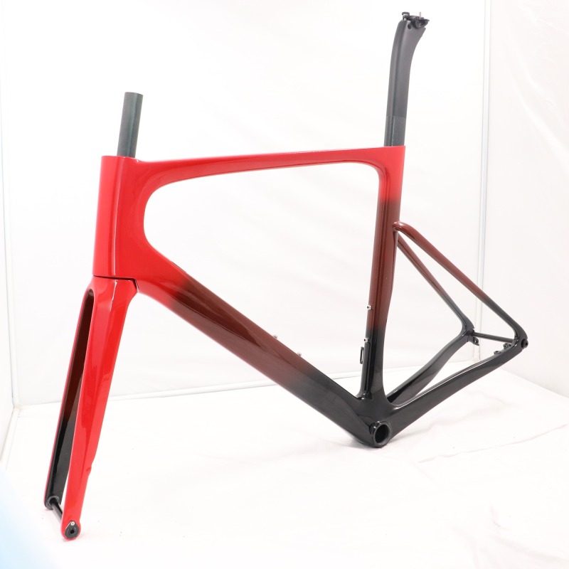 VB-R-099 Custom Paint Aero Road Carbon Bike Frame Red