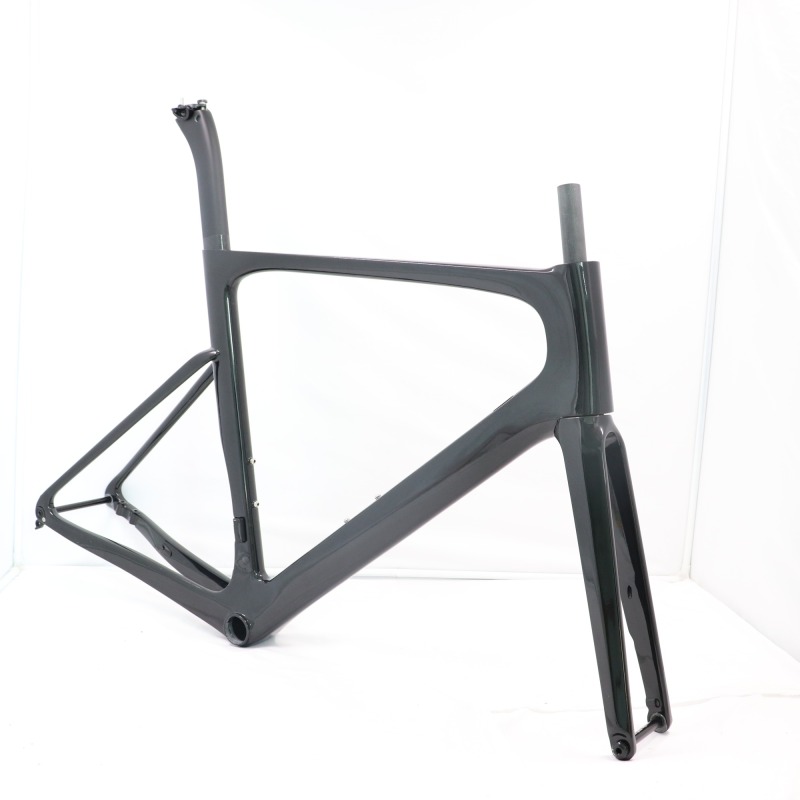 VB-R-099 Custom Paint Aero Road Carbon Bike Frame Metallic Black