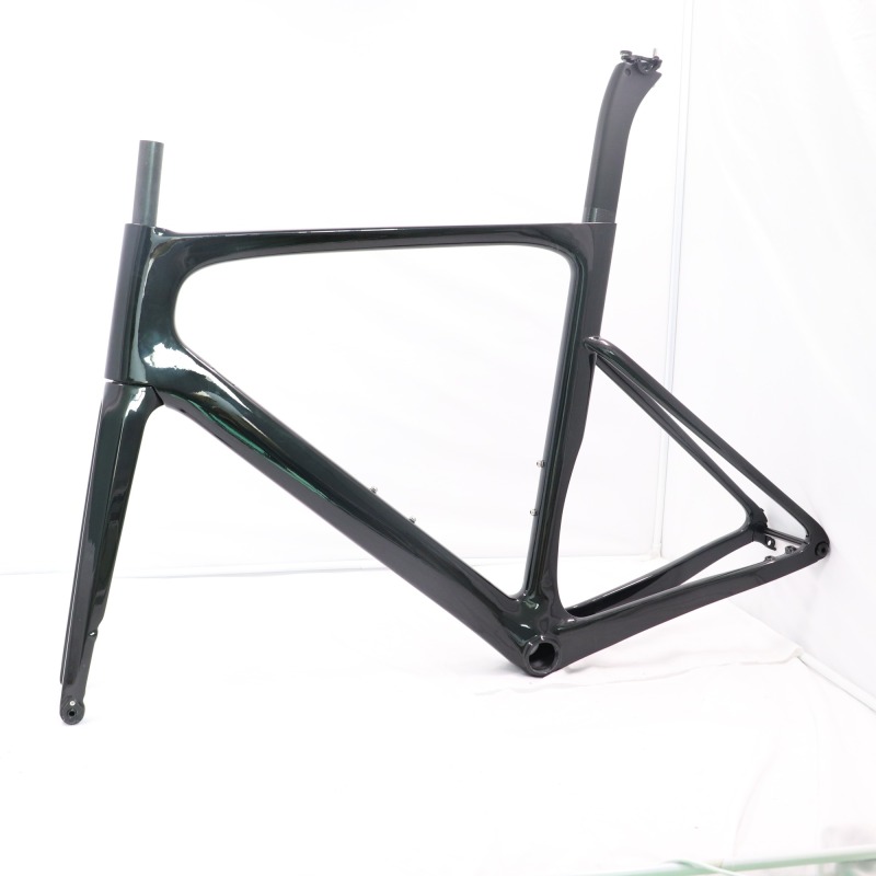 VB-R-099 Custom Paint Aero Road Carbon Bike Frame Metallic Black