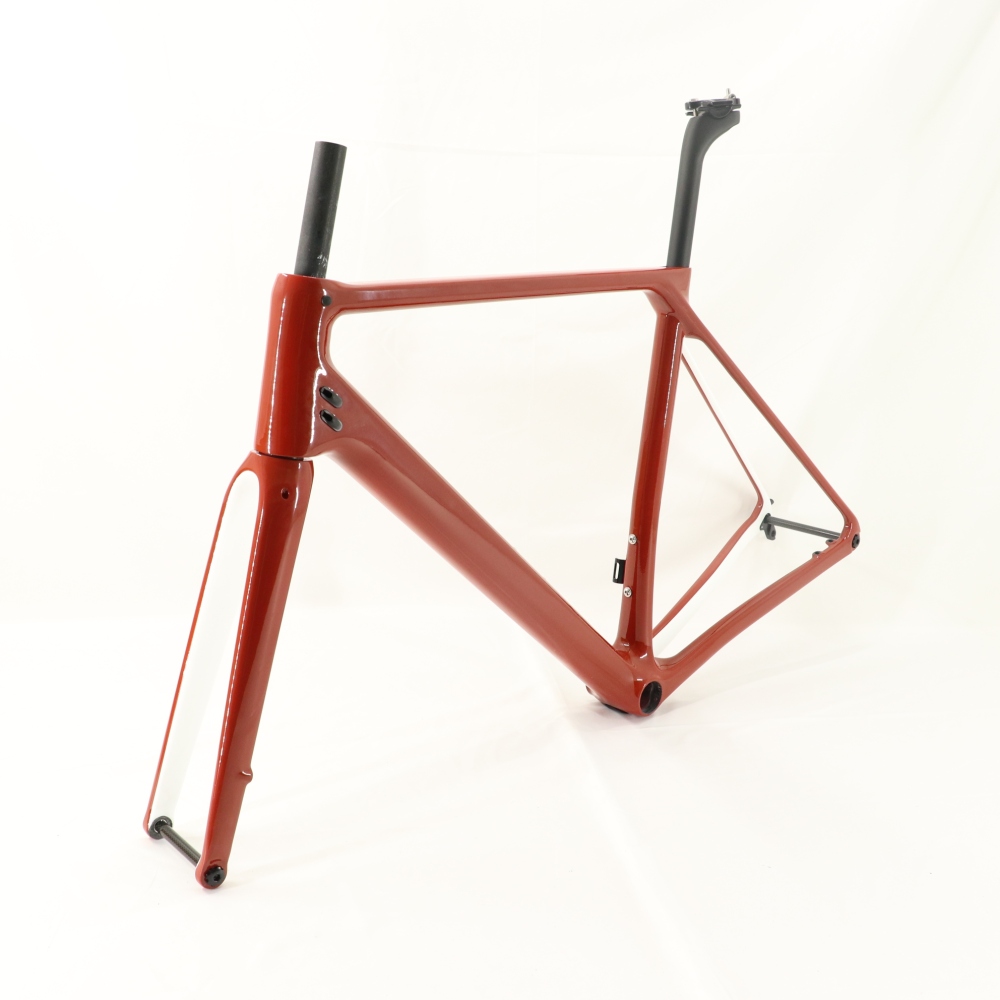 VB-R-066 custom paint disc brake road bike frame Red& White