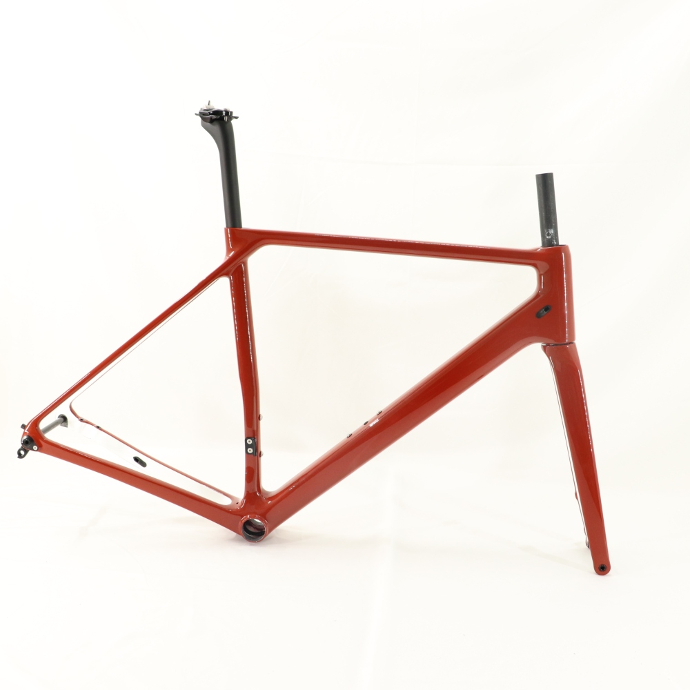 VB-R-066 custom paint disc brake road bike frame Red& White
