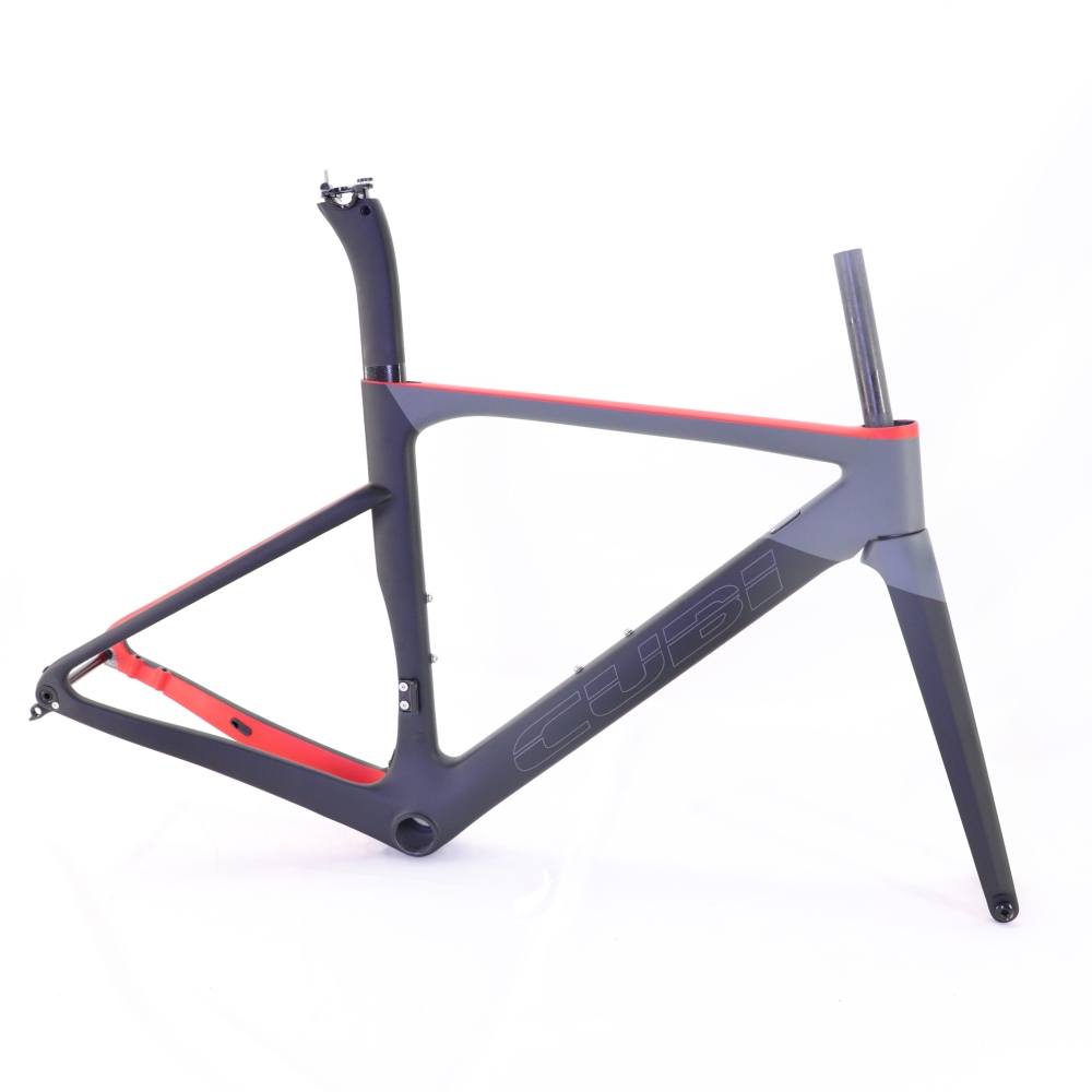 VB-R-099 Aero Road Carbon Bike Frame Red Grey