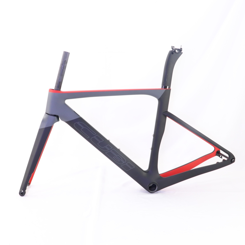 VB-R-099 Aero Road Carbon Bike Frame Red Grey