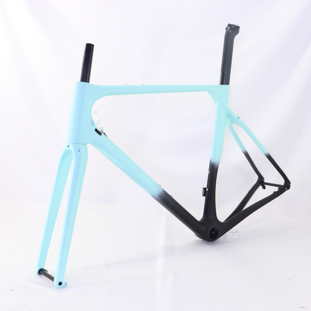 GF-001 Custom Paint Gravel Bike Frame Light Blue