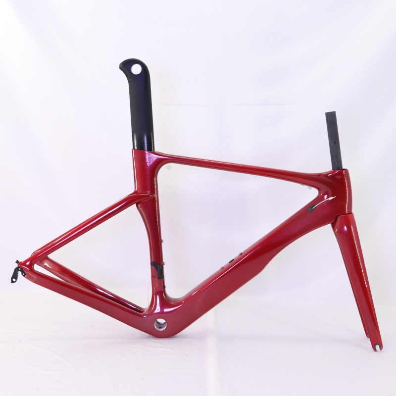 VB-R-068 metallic red color road bicycle frameset
