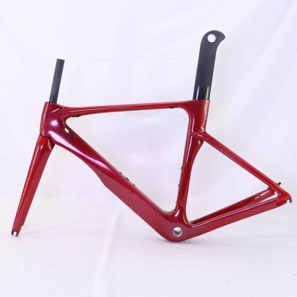 VB-R-068 metallic red color road bicycle frameset