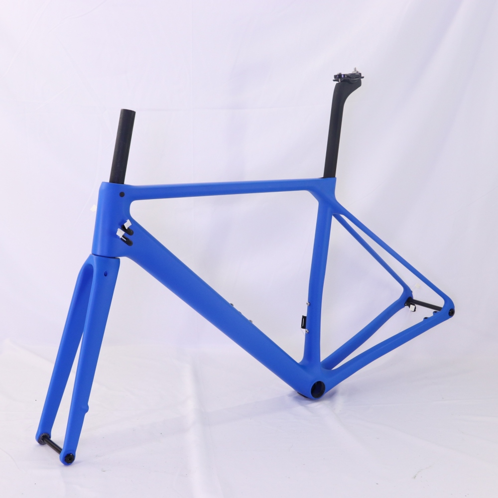 VB-R-066 metallic blue v brake road bike frame matte blue