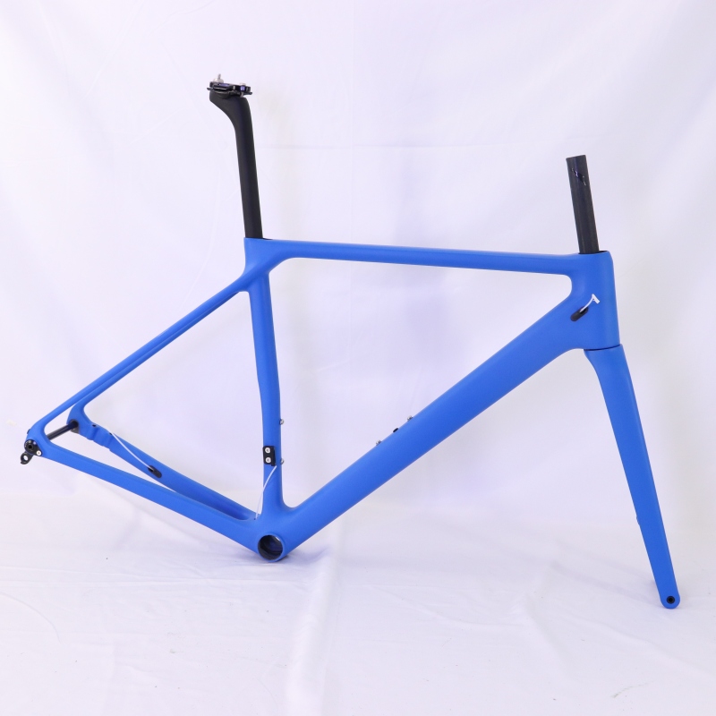 VB-R-066 metallic blue v brake road bike frame matte blue