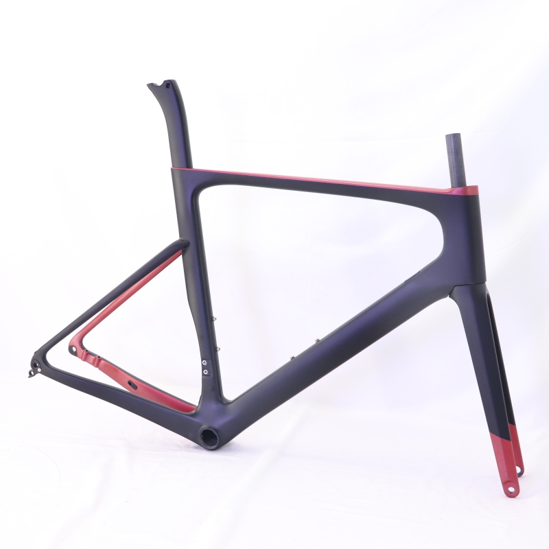 VB-R-099 Custom Paint Aero Road Carbon Bike Frame Metallic Red