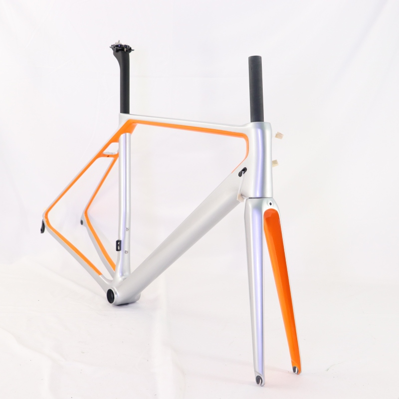 VB-R-066 metallic silver v brake road bike frame