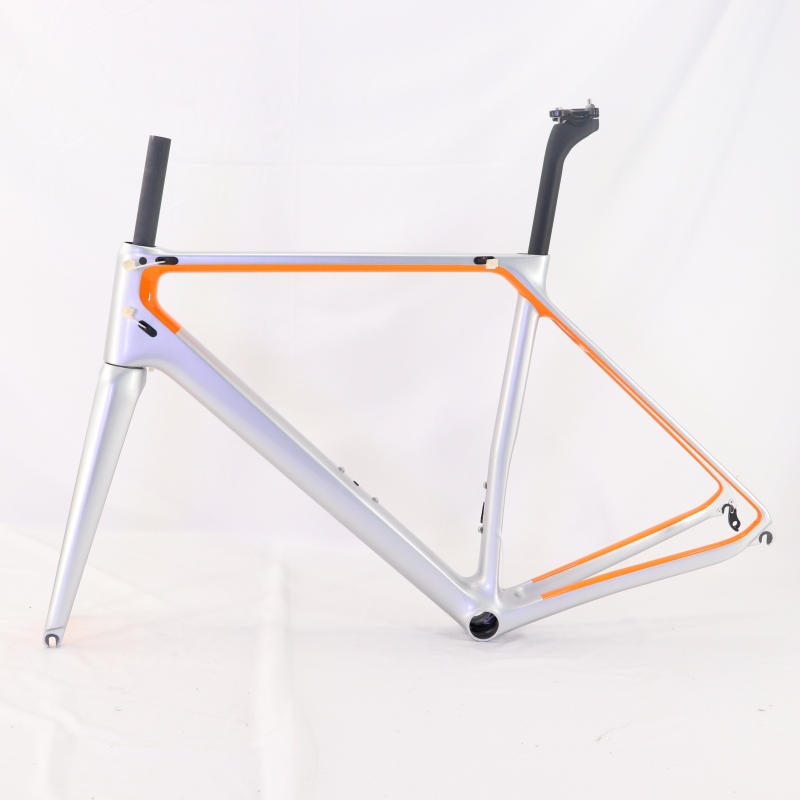 VB-R-066 metallic silver v brake road bike frame