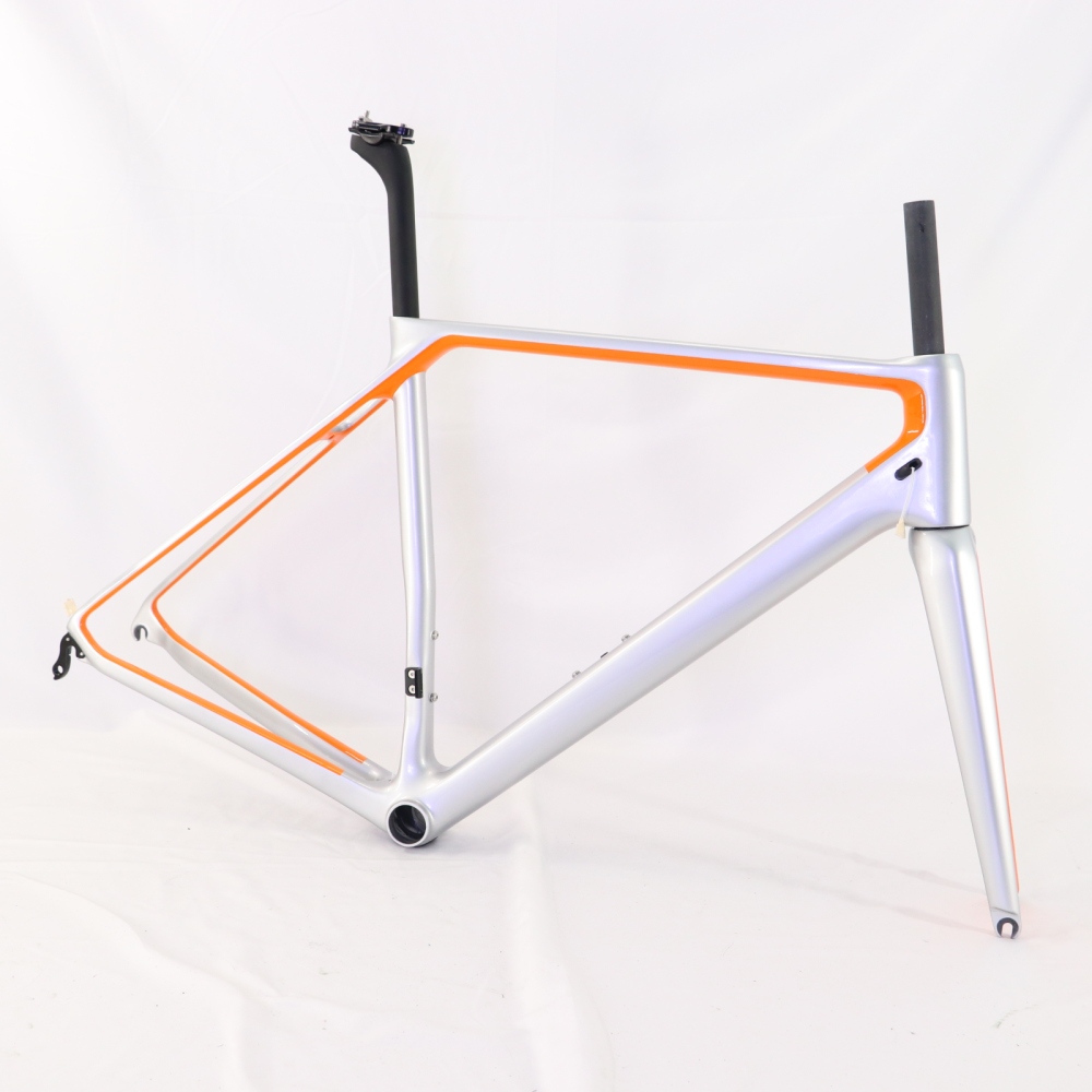 VB-R-066 metallic silver v brake road bike frame