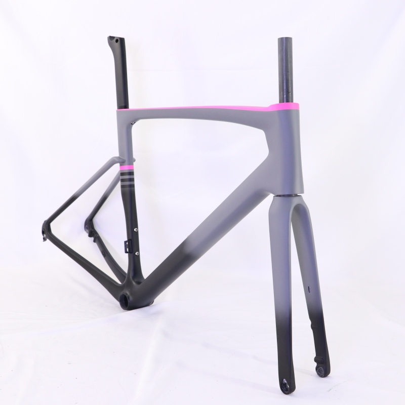 VB-R-168 Fading Paint Looking Light Weight Carbon Road Bike Frame kit