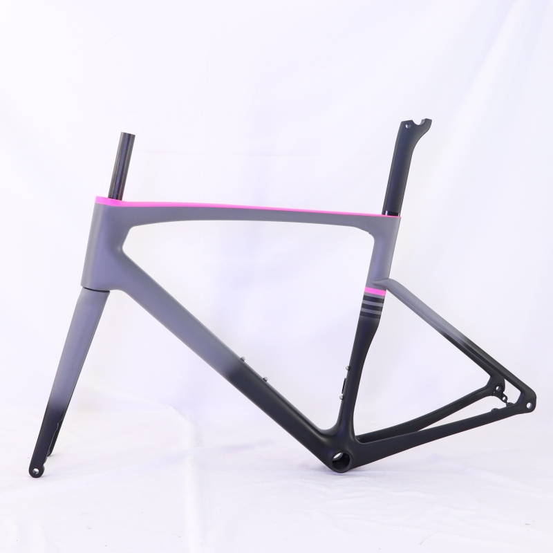 VB-R-168 Fading Paint Looking Light Weight Carbon Road Bike Frame kit