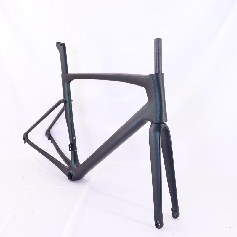 VB-R-168 Matte Chameleon Painting Looking Light Weight Carbon Road Bike Frame kit