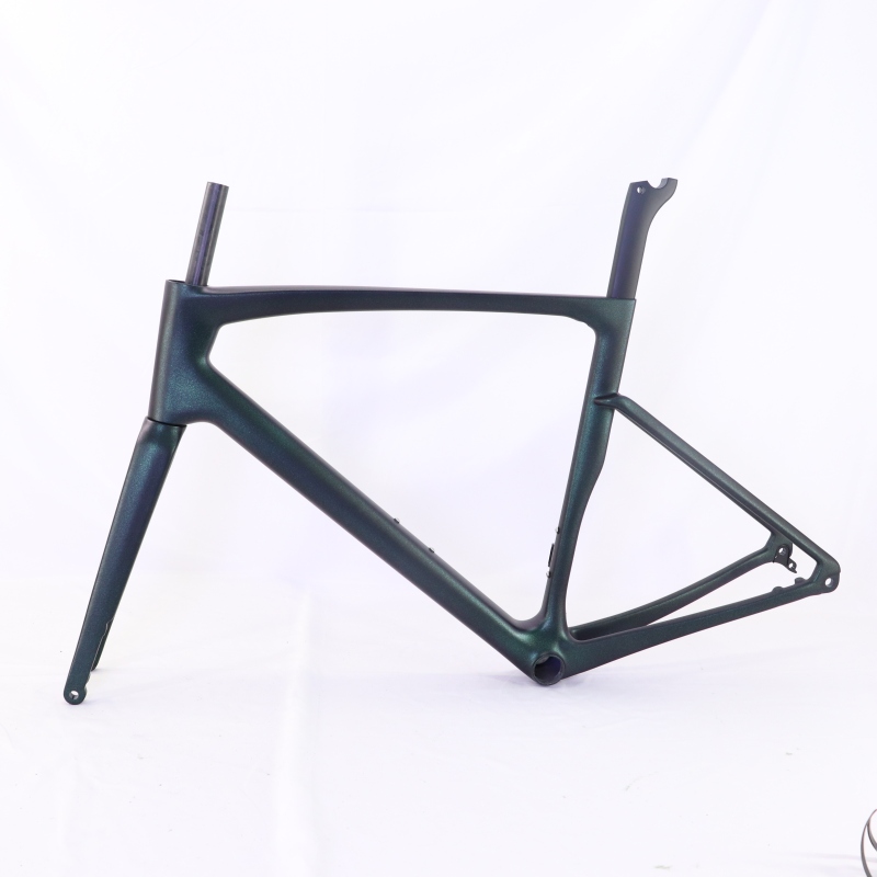 VB-R-168 Matte Chameleon Painting Looking Light Weight Carbon Road Bike Frame kit