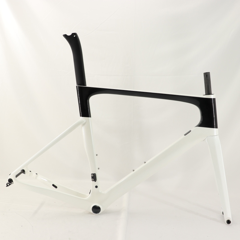 VB-R-099 Custom Paint Aero Road Carbon Bike Frame Pearl White