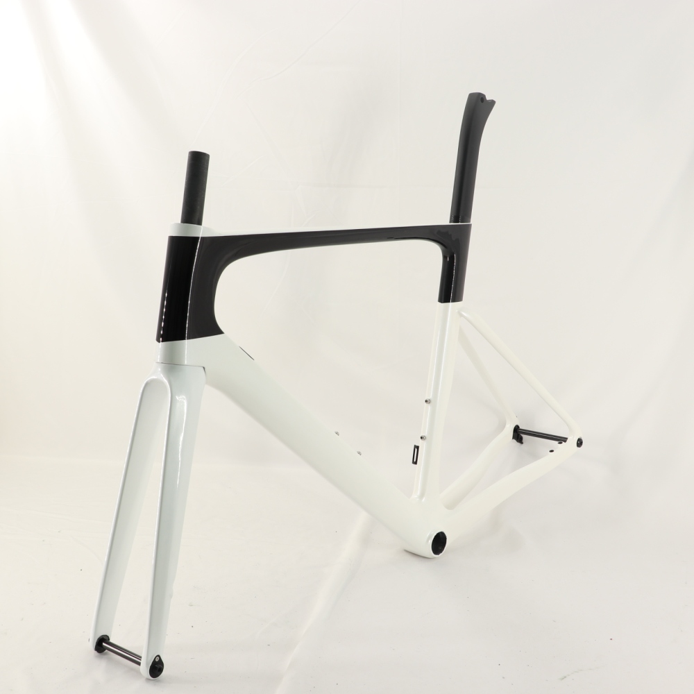 VB-R-099 Custom Paint Aero Road Carbon Bike Frame Pearl White