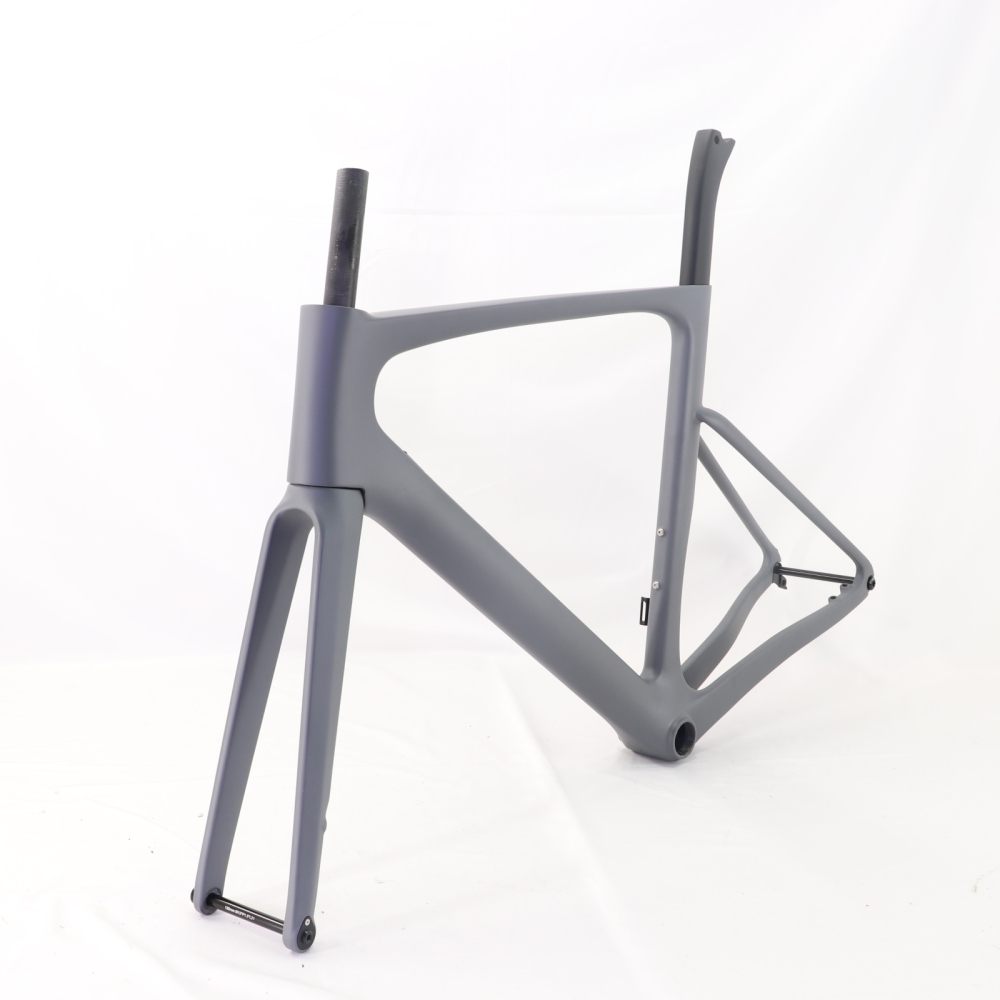 VB-R-099 Custom Paint Aero Road Carbon Bike Frame Matte Grey