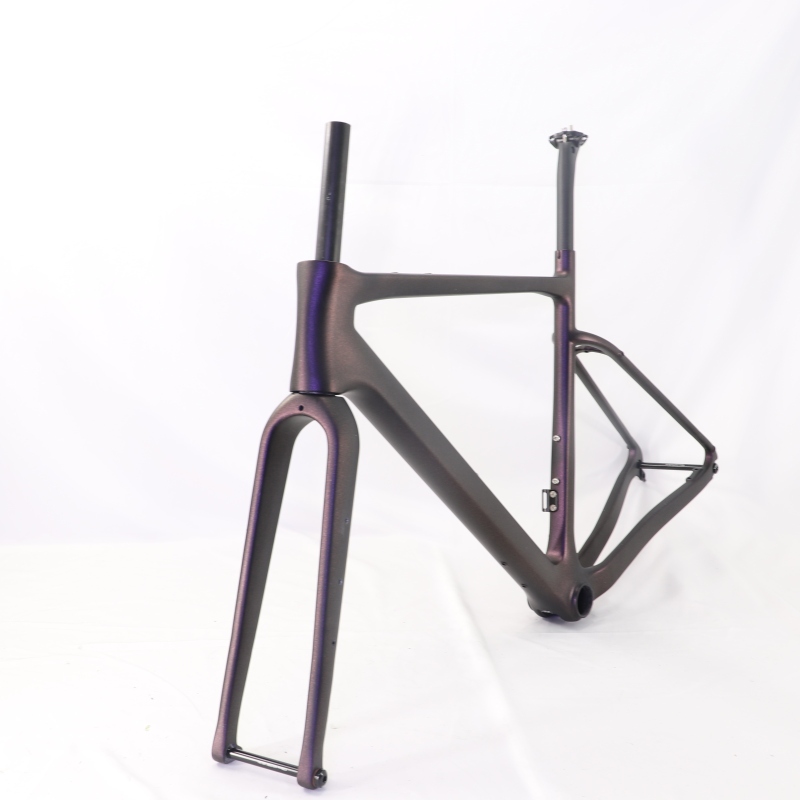 GF-002 Carbon Gravel Bike Frameset Purple Chameleon Matte