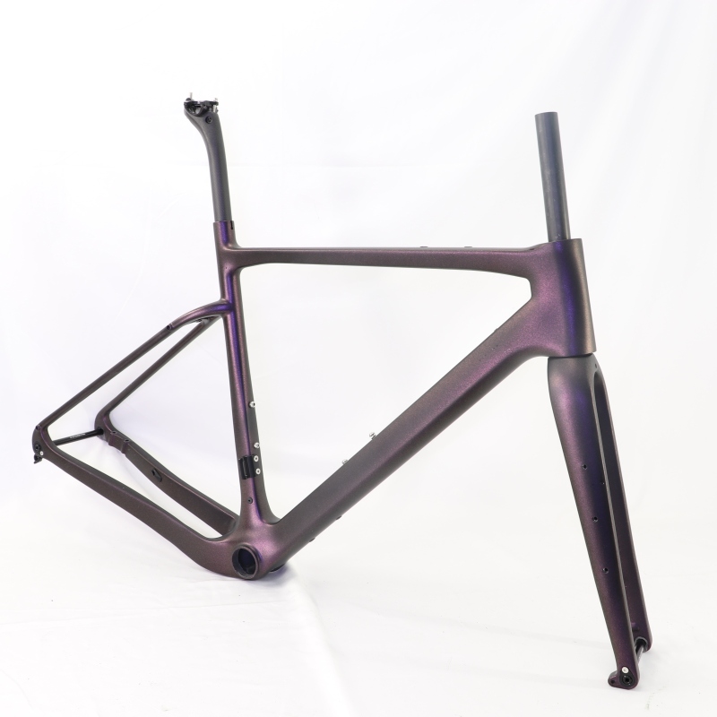 GF-002 Carbon Gravel Bike Frameset Purple Chameleon Matte