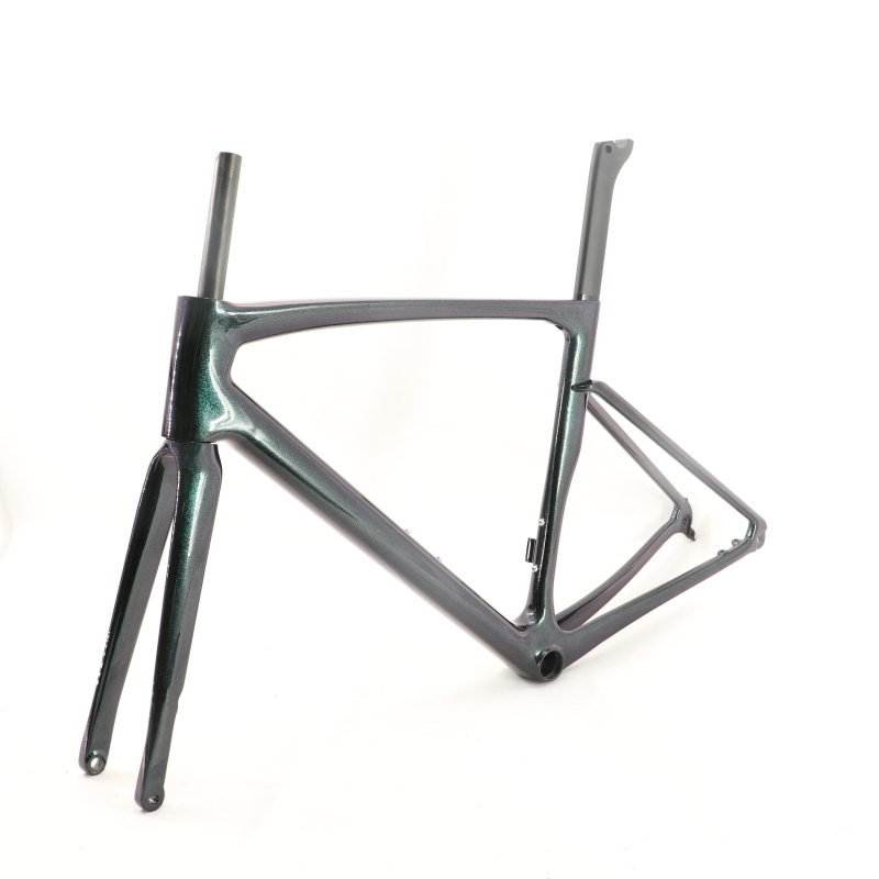 VB-R-168 Light Weight Carbon Road Bike Frameset Green Chameleon Glossy Finish