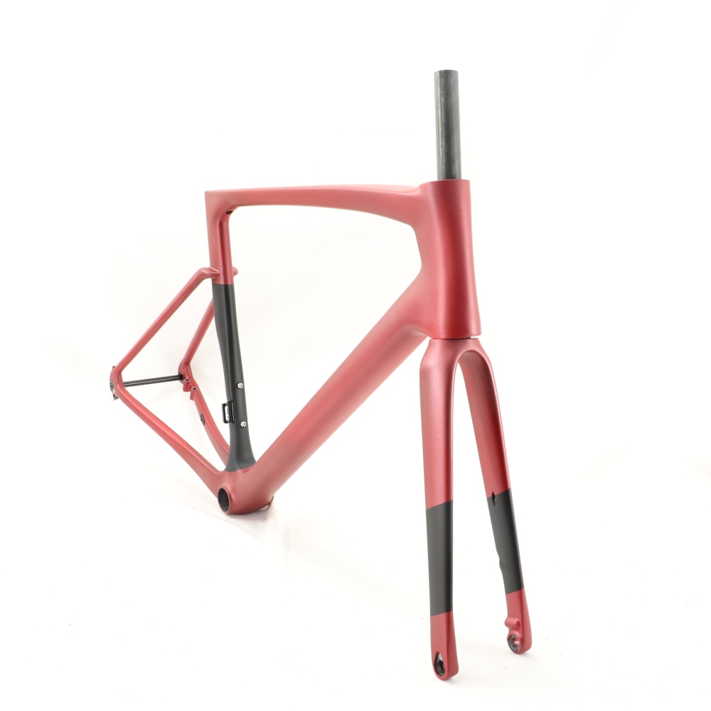 VB-R-168 Light Weight Carbon Road Bike Frameset Metallic Red 2
