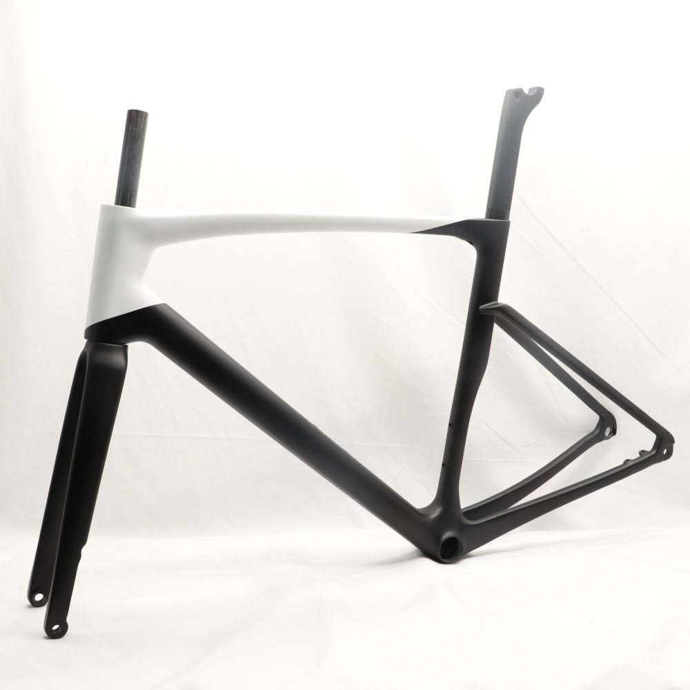 VB-R-168 Light Weight Carbon Road Bike Frameset Matte Black & White