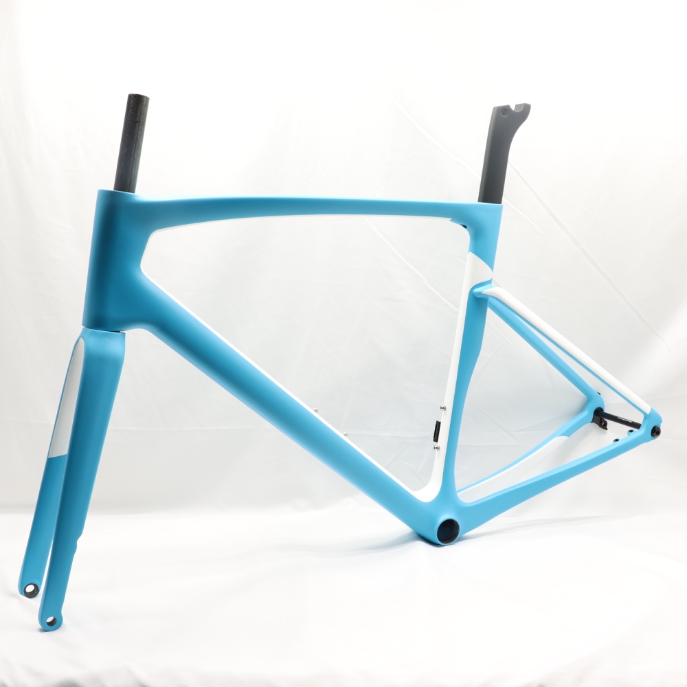 VB-R-168 Light Weight Carbon Road Bike Frameset Matte Blue & White