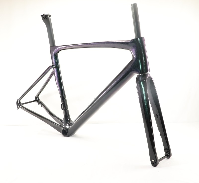 VB-R-168 Light Weight Carbon Road Bike Frameset Glossy Green Chameleon Fading Paint